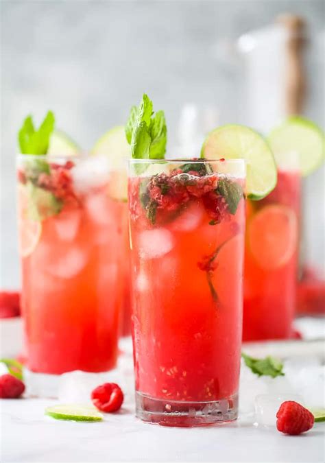 The Best Fresh Raspberry Mojito Recipe | Mojito Pitcher