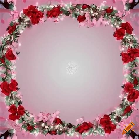 3d animation of a pink floral hoop on white background on Craiyon