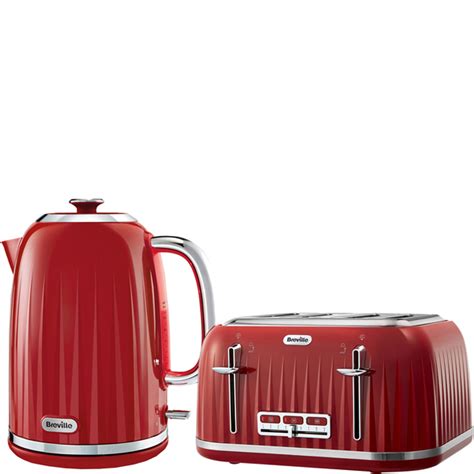 Breville Impressions Collection Kettle and Toaster Bundle - Red Homeware | TheHut.com