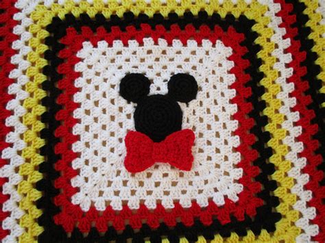 Mickey Mouse and Minnie Mouse Crochet Afghan by KathieSewHappy