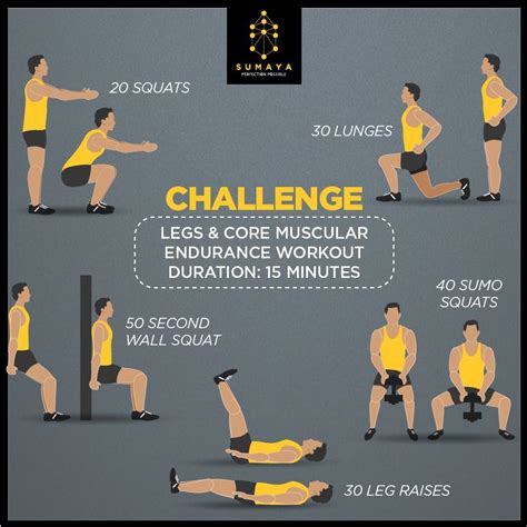 A Fitness challenge, designed to improve your muscular endurance in your legs and core. #Sumaya ...