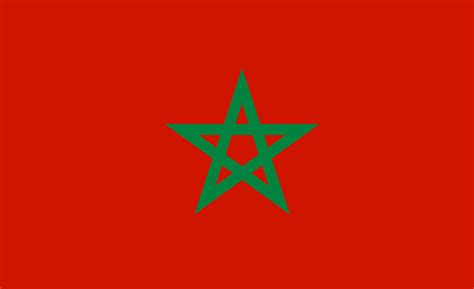 Red Flag with Green Star – Flags Agora