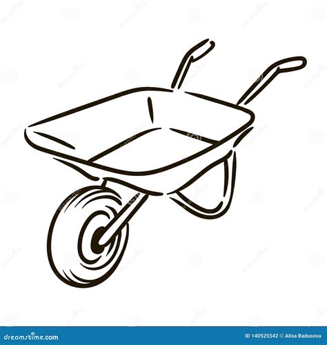 How To Draw A Simple Wheelbarrow - WoodsLima