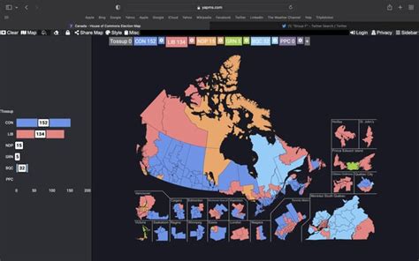 2025 Canadian Federal Seat Projection roughly in accordance to federal ...