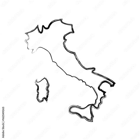 Italy map silhouette Stock Vector | Adobe Stock