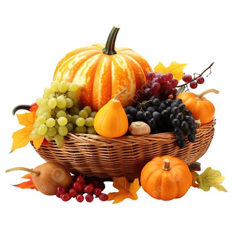 Fall Harvest Cornucopia, Pumpkin Fruit In Autumn Season For Halloween ...