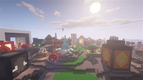 Photo of my shopping district on my hermitcraft based server : r/Minecraft