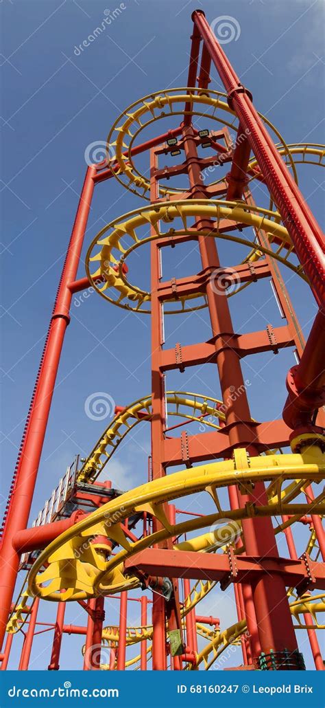 Steel Construction of a Roller Coaster Stock Image - Image of prater ...