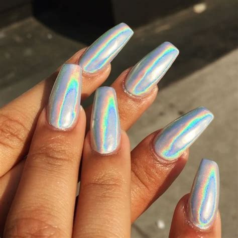 Nails - Nagel | Holographic nails, Holographic nail designs, Chrome nails