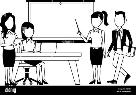 Business Meeting Clipart Black And White Cross