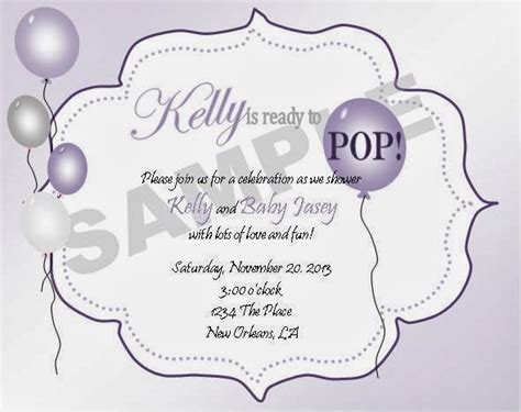 Solutions...Event Design by Kelly: Purple and Gray Baby Shower Invitations