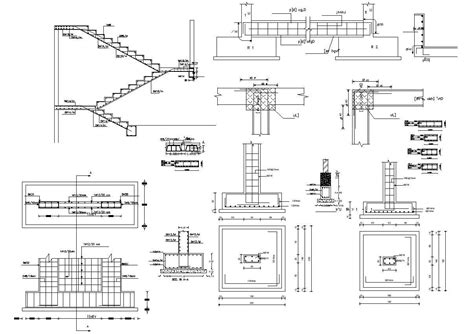 Column And Beam Structural Design AutoCAD Drawing Cadbull | designinte.com