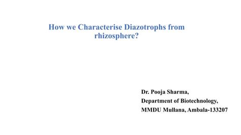 Evaluation of diazotrophs