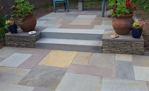 Bluestone Steps, Wall, and Patio