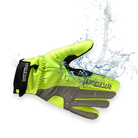 Fluorescent Reflective Winter Gloves High Viz for Cycling, Running, and ...