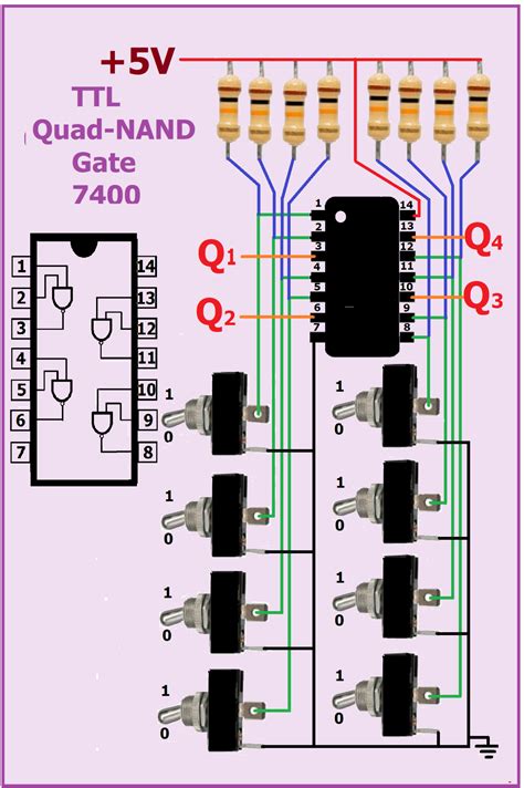 Ic 7400 Circuit Diagram