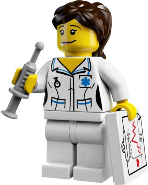 Lego Mini Figures: Lego 8683 Series 1 Minifigure: Nurse