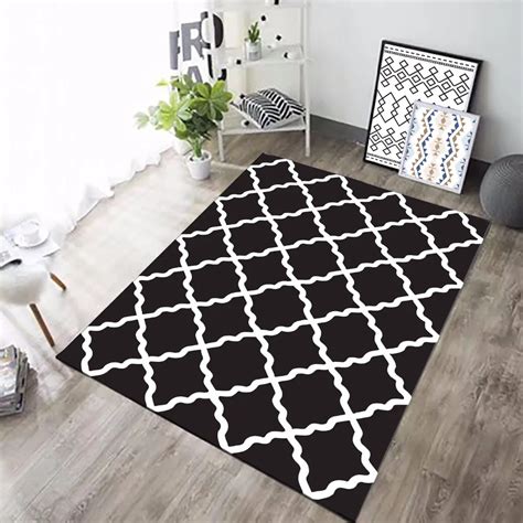 50*80cm Nordic style 3D printed floor mats bedroom living room bedside coffee table yoga mat ...