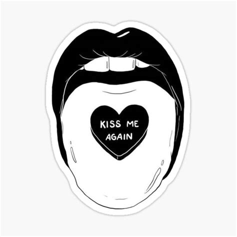 "Kiss Me Again" Sticker for Sale by shop4fun | Redbubble