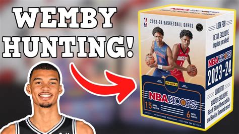 WEMBY Rookie Hunting! 2023-24 Panini NBA Hoops Blaster Box Battle ...