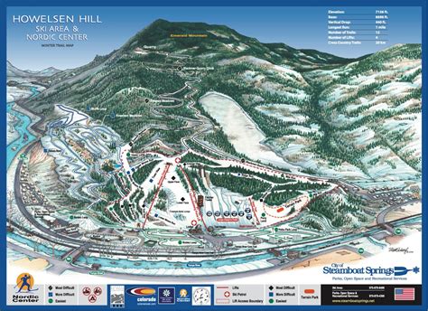 Howelsen Hill Ski Trail Map - Steamboat Springs CO • mappery