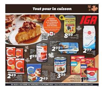 IGA Dieppe • 615 Blvd Dieppe • Store hours and flyer from October 06