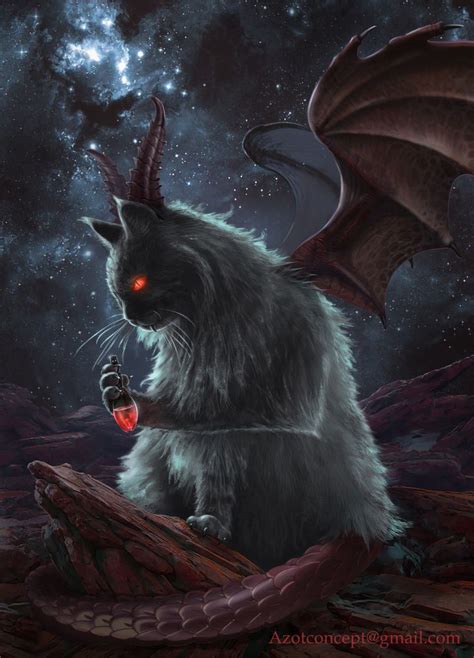 ArtStation - Cat Dragon, Ihor Reshetnikov | Cat art, Cat artwork ...