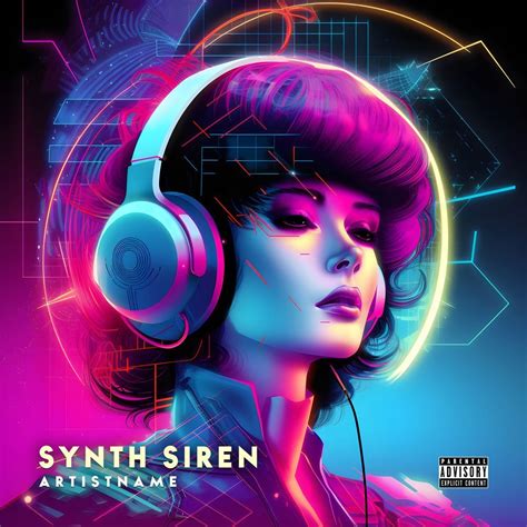 Synth Siren Premade Album Cover Art • BuyCoverArtwork