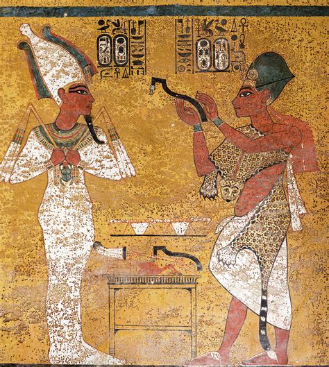 Tomb of Tutankhamun, Wall Decorations Painting by Egyptian History ...