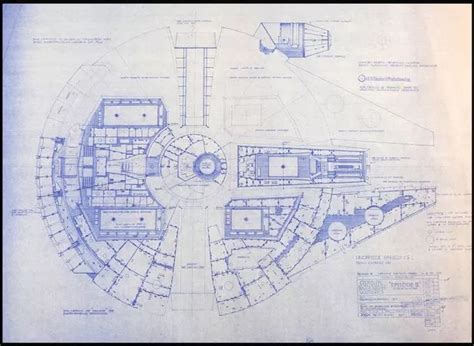 Blueprints for Star Wars' Millennium Falcon and Star Trek's USS Enterprise could fetch £40,000 ...