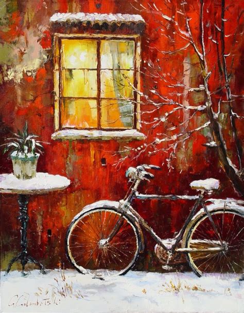 The first snow 80х65 oil on canvas 2015 | Arte em pintura, Ideias para ...