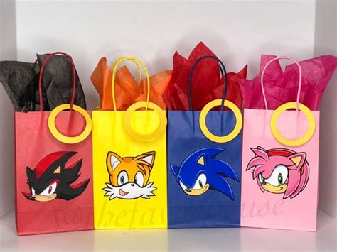 Sonic the Hedgehog Favor Bag Sonic the Hedgehog Gift Bag - Etsy