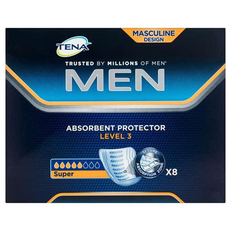 Buy Tena Men Absorbent Protector Level 3 Super 8 Pack | Men's & Women's Sanitary Products ...