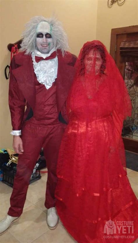 Beetlejuice Wedding Tux and the Bride (In Red) - Costume Yeti