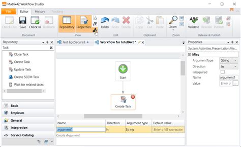 Setting up EgoSecure IntellAct Automation to trigger Matrix42 Workspace ...