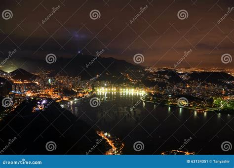 Rio de Janeiro skyline stock image. Image of mountains - 63134351