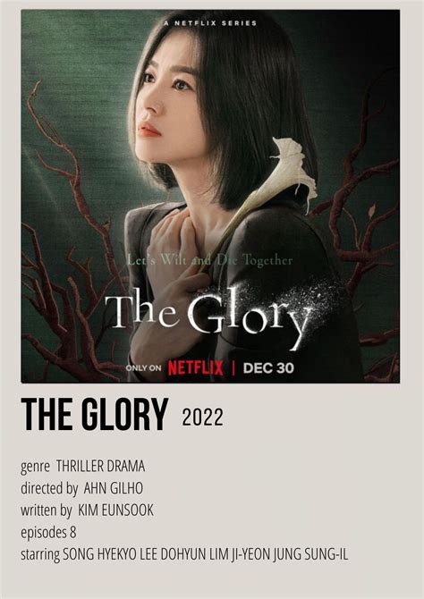 THE GLORY MINIMALIST POSTER in 2024 | Drama tv shows, Kdrama, Korean ...