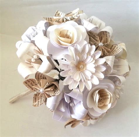 Fleurs en Origami Bouquet mariage mariée Roses Alternative