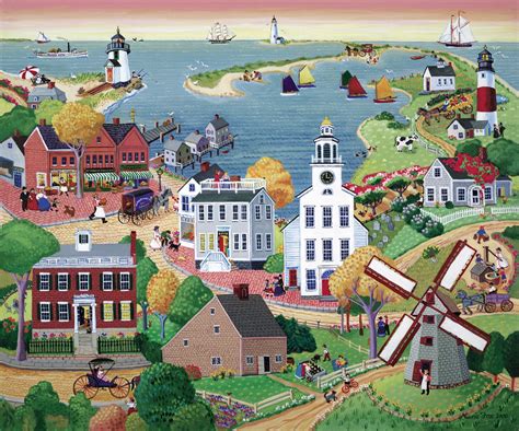 Fox Folk Art: Marie Fox Folk Art Prints, Americana, Boston, Nantucket, Duxbury, MA, Saquish ...