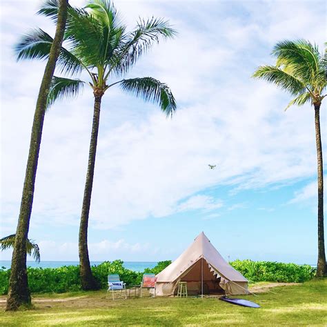 Haena Beach camp set up | Camping resort, Kauai vacation, Camping set up