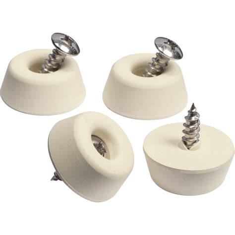 MADICO Screw-On Rubber Bumper - 1" - White - 4/PK 31945 | RONA