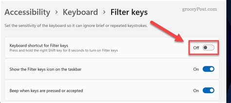 How To Turn Off Filter Keys On Windows | groovypost