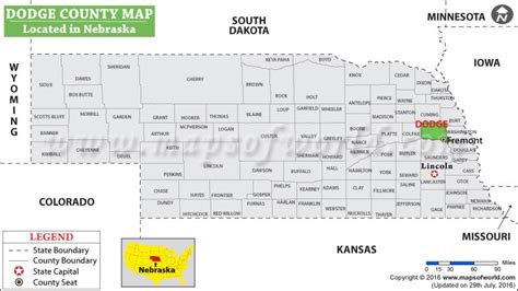 Dodge County Map, Nebraska