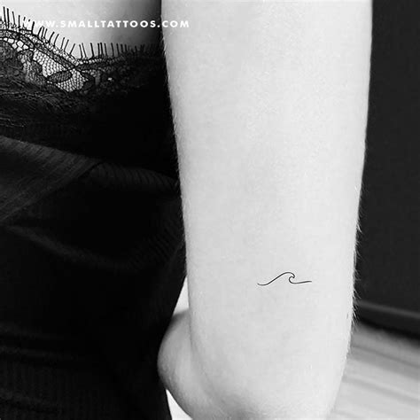 Minimalist Wave Temporary Tattoo (Set of 3) – Small Tattoos