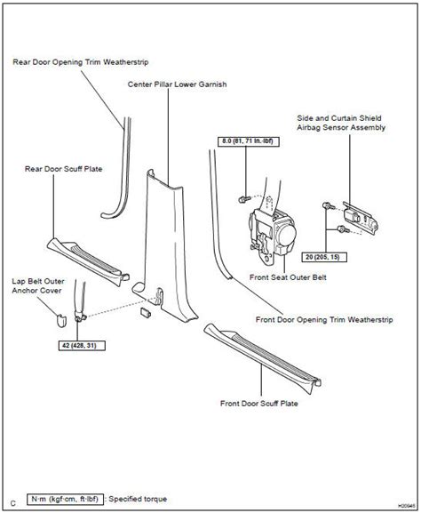 Toyota Land Cruiser: Side and curtain shield airbag sensor assembly - SFI