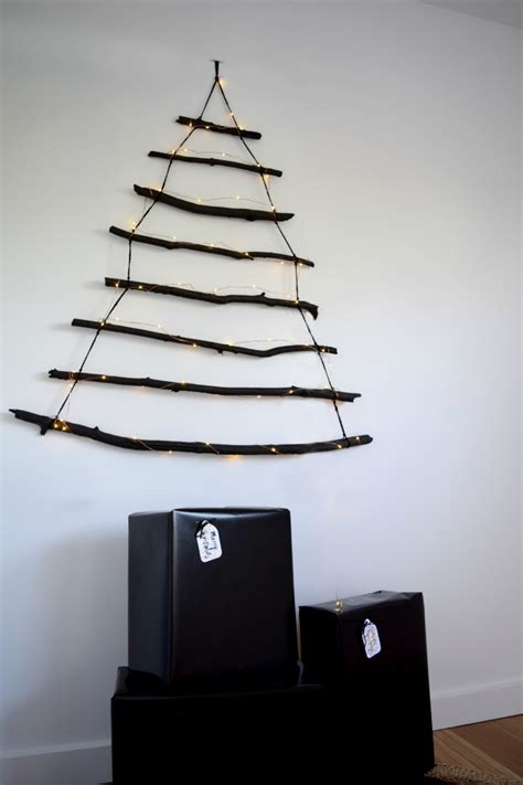 DIY branch Christmas tree l Christmas tree wall hanging