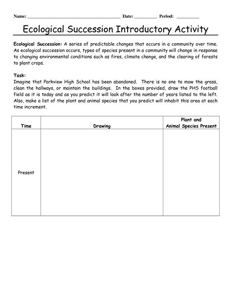 13 Ecological Succession Worksheet Middle School / worksheeto.com