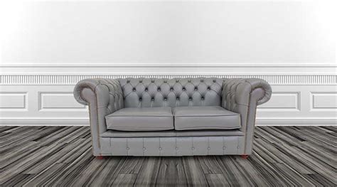 Buy iron grey leather Chesterfield sofa | DesignerSofas4U | Grey ...