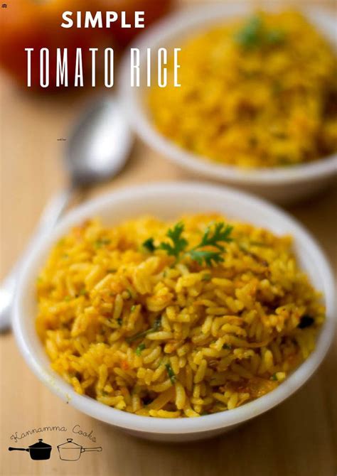 Simple Tomato Rice South Indian Style - Kannamma Cooks