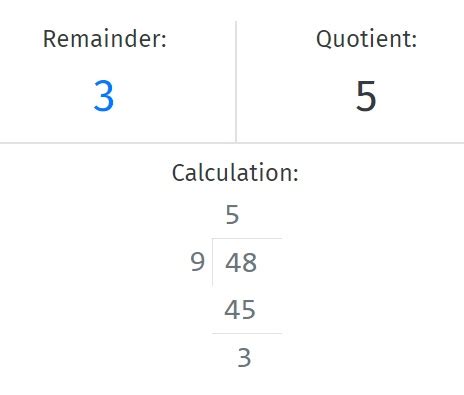 Remainder Calculator